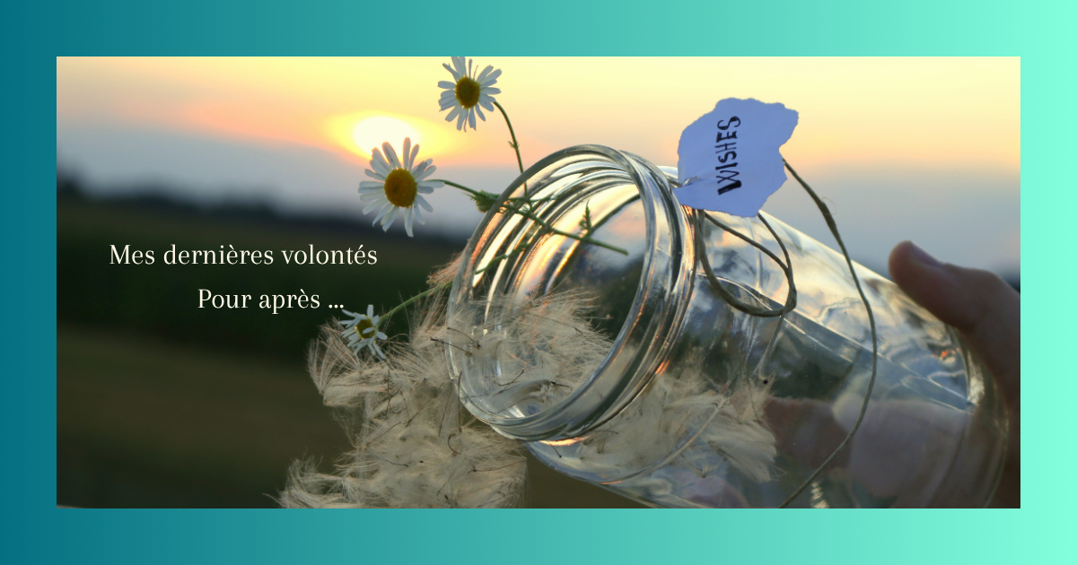 Verrine en verre à souhaits avec dernières volontés